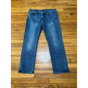 Levi's 514 Jeans Mens 38x30 Blue Slim Fit Straight Leg Stretch Cotton Dark Denim